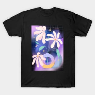 Space Flowers - Purple T-Shirt